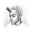 xxxtentacion smoking a cigarette tattoo design idea