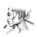 xxxtentacion smoking a cigarette tattoo design idea