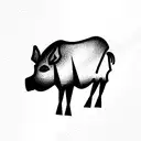 warthog tattoo design idea