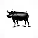 warthog tattoo design idea