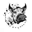 warthog tattoo design idea