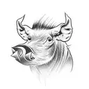 warthog tattoo design idea
