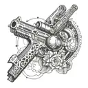 A tattoo design combining elements of web development and Machine Gun Kelly lyrics tattoo design idea