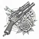 A tattoo design combining elements of web development and Machine Gun Kelly lyrics tattoo design idea