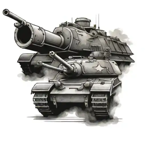 army tank tattoo design idea