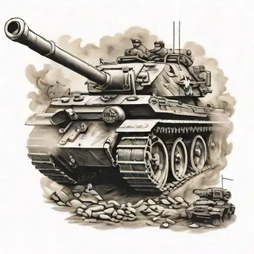 army tank tattoo design idea