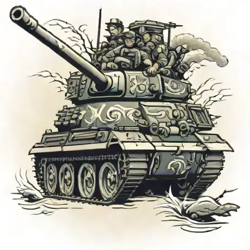 army tank tattoo design idea