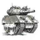army tank tattoo design idea