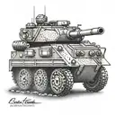 army tank tattoo design idea