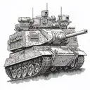 army tank tattoo design idea