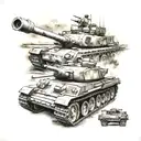 army tank tattoo design idea