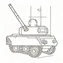 army tank tattoo design idea