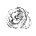 A coiled snake wrapped around a stack of money with an Earth globe in the money tattoo design idea