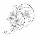 cursive n tattoo design idea