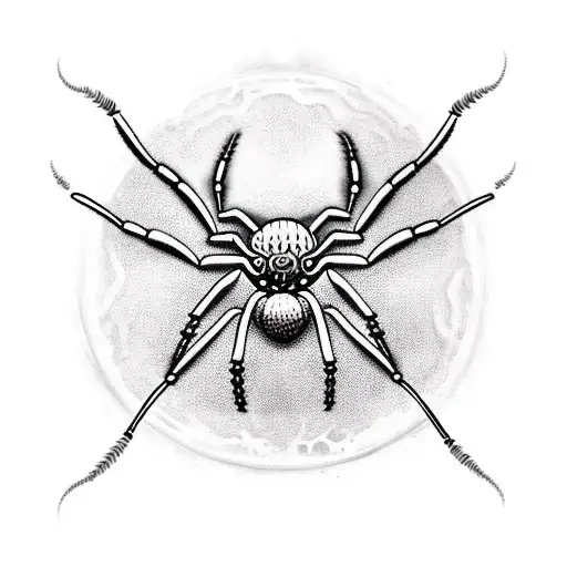 steam punk spider tattoo design idea