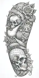 vegetables tattoo design idea