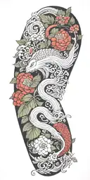 vegetables tattoo design idea