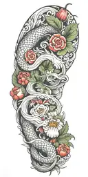vegetables tattoo design idea