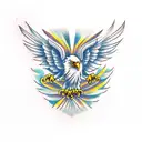 EAGLE, POLAND, FIGHT, HARD tattoo design idea