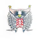 EAGLE, POLAND, FIGHT, HARD tattoo design idea