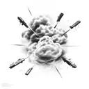 gta san andreas inspired, broken dreams a cloud thats broken in 2 piecses  tattoo design idea