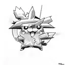 goku y pikachu tattoo design idea