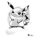 pikachu cool tattoo design idea