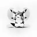 pikachu cool tattoo design idea