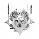 Arrow and bow tattoo design idea