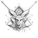 Arrow and bow tattoo design idea