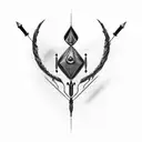 Arrow and bow tattoo design idea