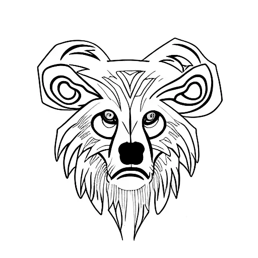lobo uivando tattoo design idea