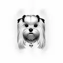 maltese dog tattoo design idea