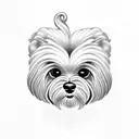 maltese dog tattoo design idea