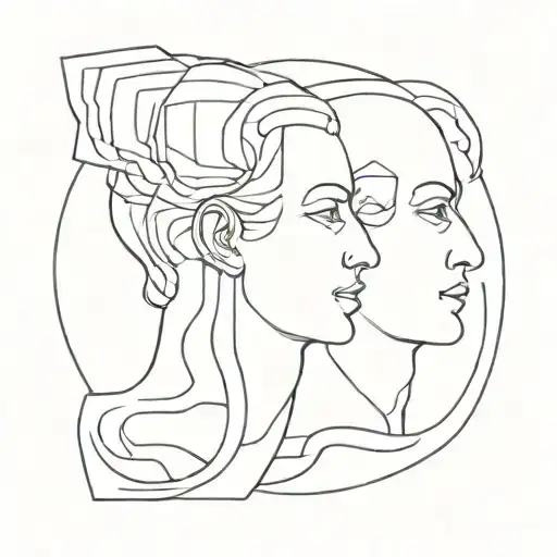 janus tattoo design idea