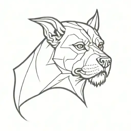 cerberus head tattoo design idea