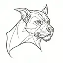 cerberus head tattoo design idea