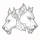 cerberus head tattoo design idea