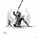 David slaying Goliath tattoo design idea