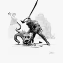 David slaying Goliath tattoo design idea
