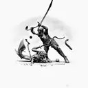 David slaying Goliath tattoo design idea