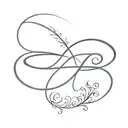 infinity sign with the names Victoria and Alexander tattoo design idea