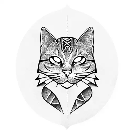 Cool cat tattoo design idea