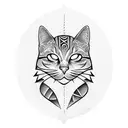 Cool cat tattoo design idea