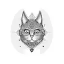 Cool cat tattoo design idea