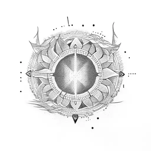 sunrise tattoo design idea