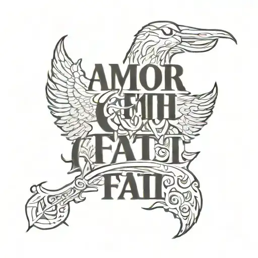 Amor Fati written in John wick Back tattoo design tattoo design idea