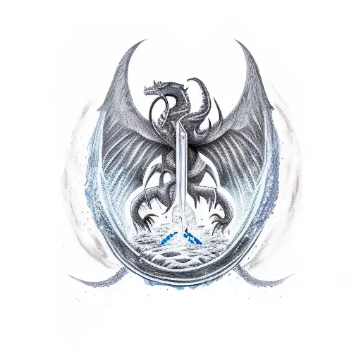 bahamut tattoo design idea