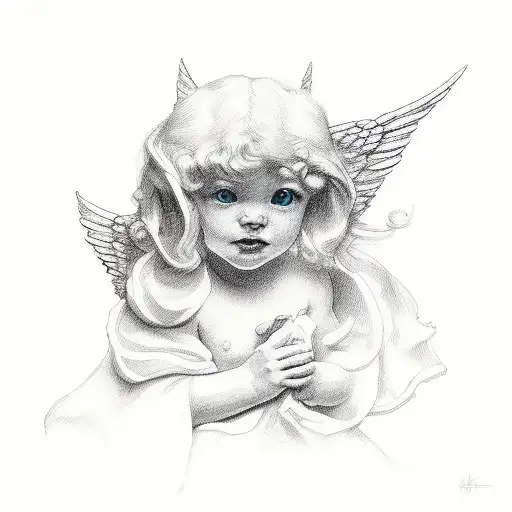 raphaels angels tattoo design idea