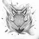 Omega fortnite tattoo design idea